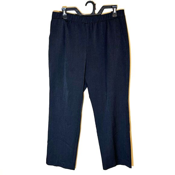 Allison Daley Womens Black Petite Short Elastic Waist Dress Pants Size 14PS EUC - Picture 1 of 3